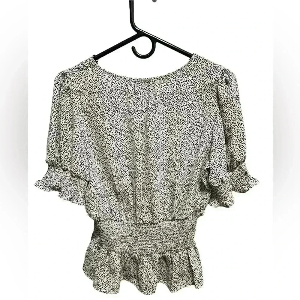 Sienna sky white and black leopard cheetah print top - Picture 2 of 3